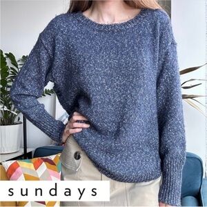 Sundays Alder Crewneck Sweater in Military Blue